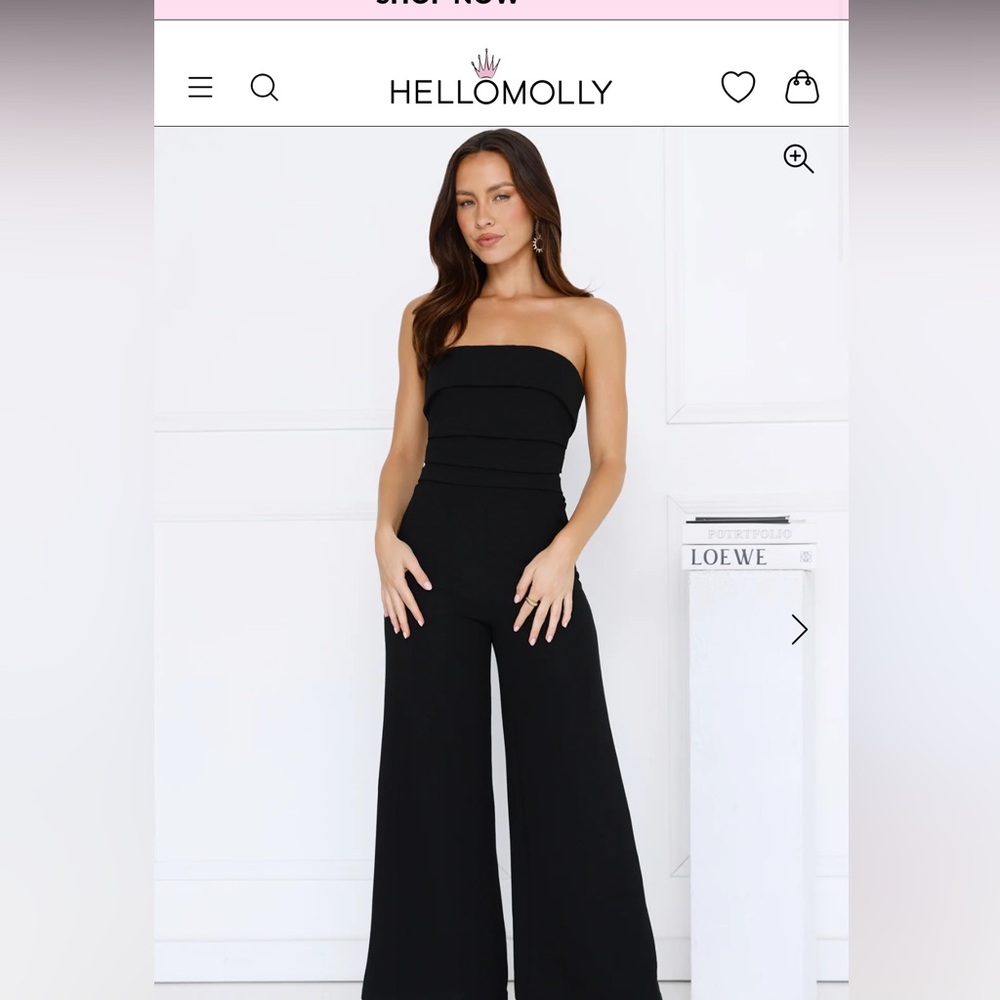 Strapless black jumpsuit